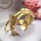 Par de alianças casamento Istanbul 6mm de moeda antiga - Anel solitário Brinde